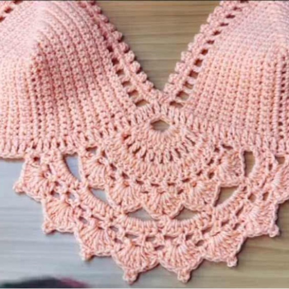 Crochet Pink Lace Top